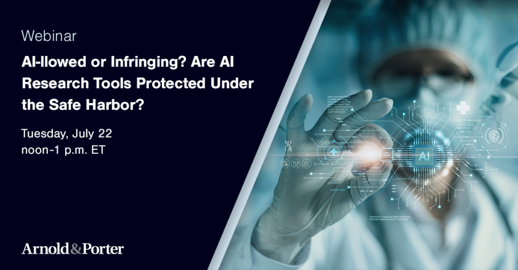 AI-llowed or Infringing? Are AI Research Tools Protected Under the Safe Harbor? | Arnold & Porter